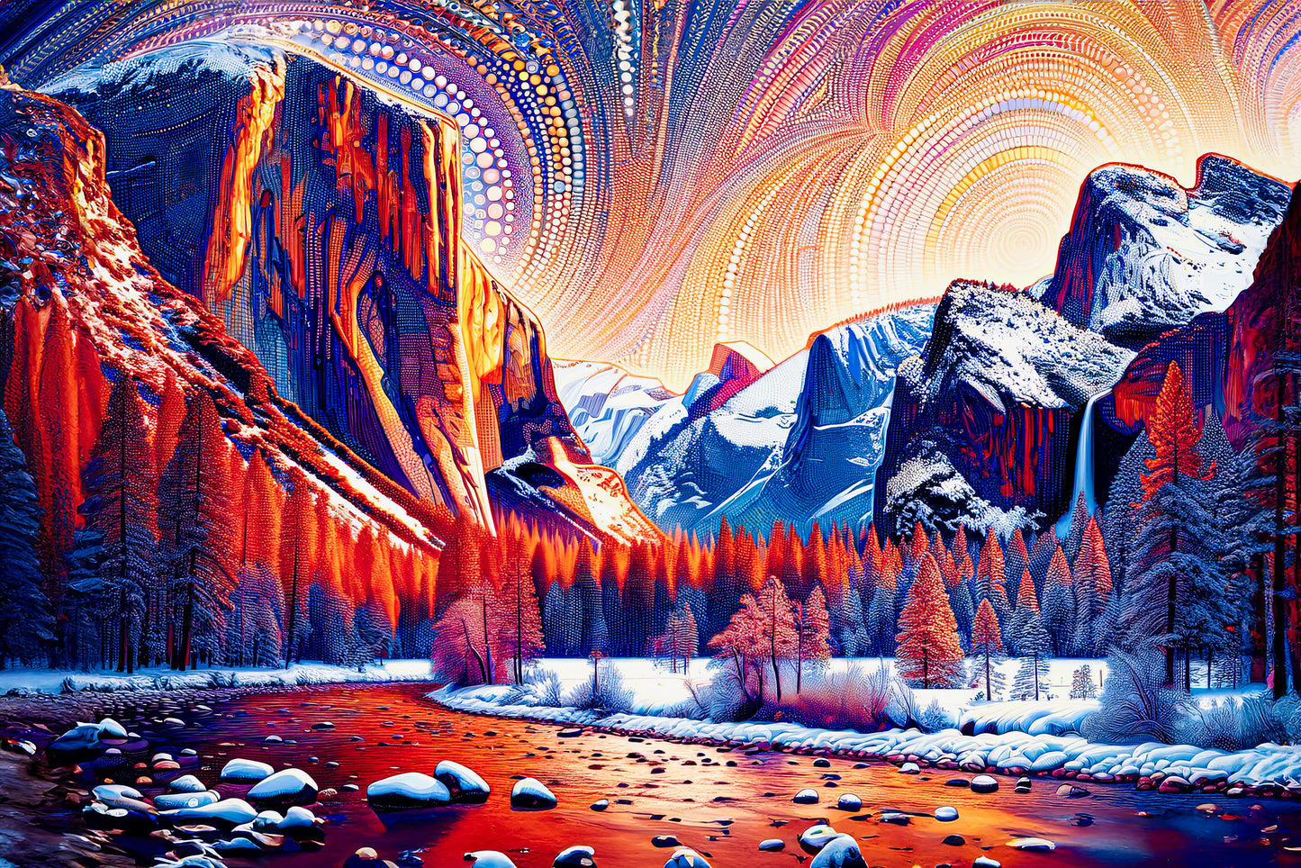 Serene Summit: El Capitan’s Winter Aura | Yosemite National Park Puzzle | 250, 500, 1000 Pieces