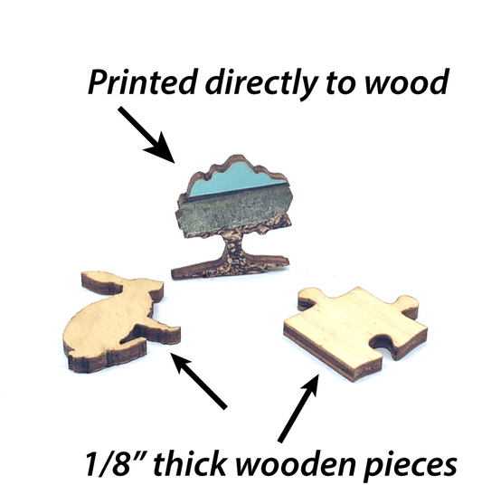 Lone Bluebonnet | Wooden Wildflower Puzzle | 250, 500, 1000 Pieces