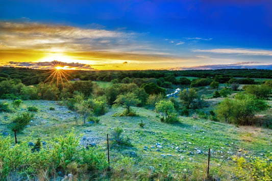 Texas Hill Country Sunset | Landscape Puzzle | 250, 500, 1000 Pieces