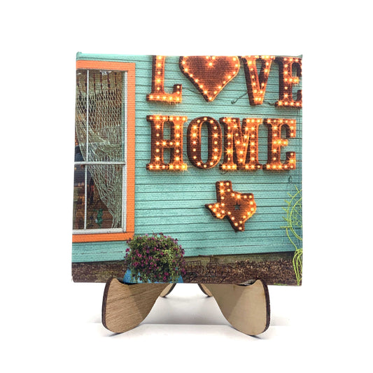 Wimberley Puzzle Company Canvas Print Love Home | 4x4" Mini Canvas Art Print