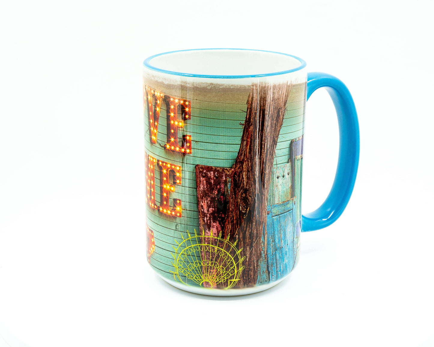 Love Home Texas Mug - 15 oz. Ceramic Coffee Cup | Wimberley Puzzle Company