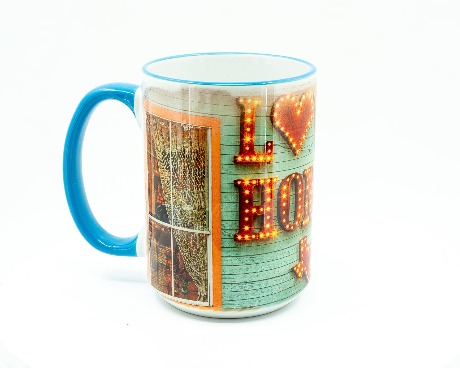 Wimberley Puzzle Company Coffee Mug Love Home Texas Mug - 15 oz. Ceramic Coffee Cup