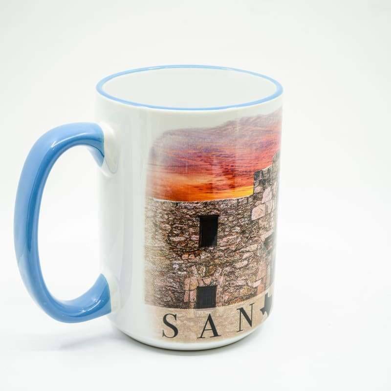 Remember the Alamo, San Antonio Coffee Mug - 15 oz. Ceramic Coffee Cup | Wimberley Puzzle Company