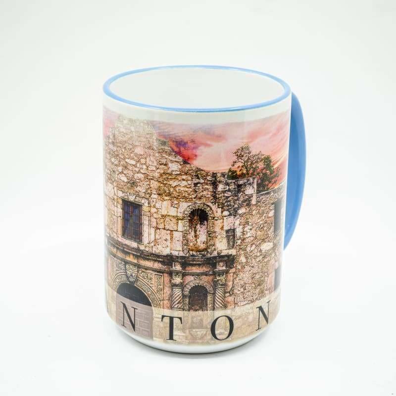Remember the Alamo, San Antonio Coffee Mug - 15 oz. Ceramic Coffee Cup | Wimberley Puzzle Company