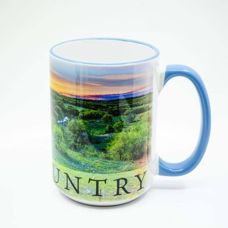 Texas Hill Country Coffee Mug - 15 oz. Ceramic Coffee Cup | Wimberley Puzzle Company