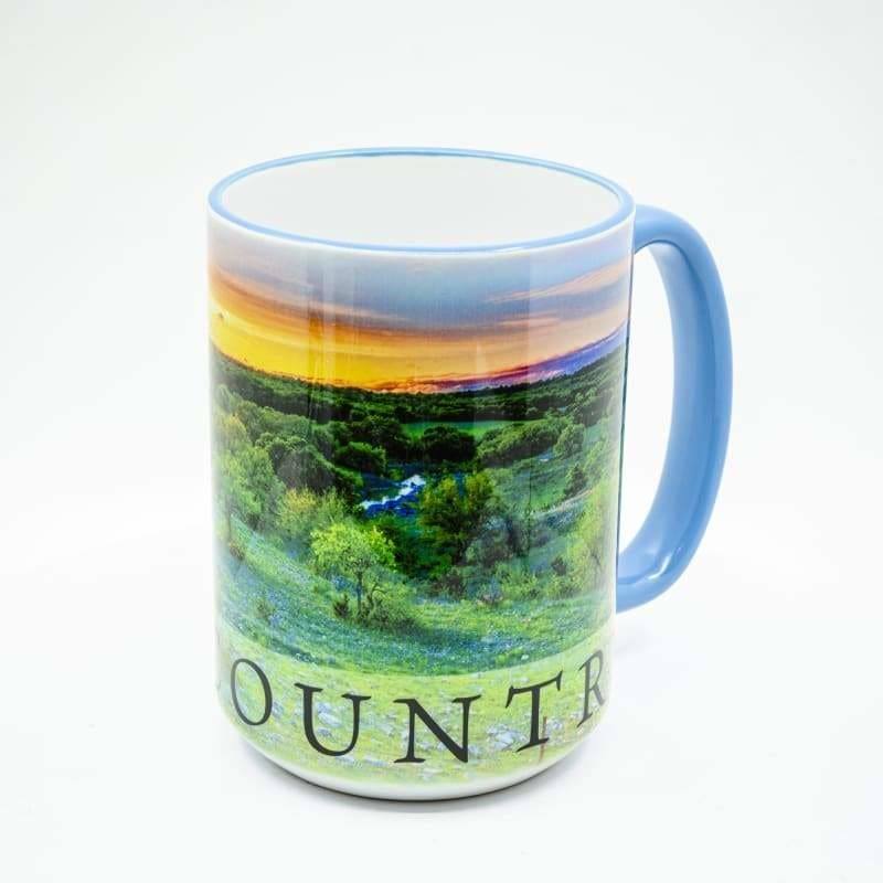 Texas Hill Country Coffee Mug - 15 oz. Ceramic Coffee Cup | Wimberley Puzzle Company