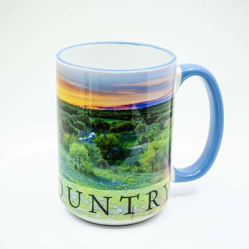 Texas Hill Country Coffee Mug - 15 oz. Ceramic Coffee Cup | Wimberley Puzzle Company