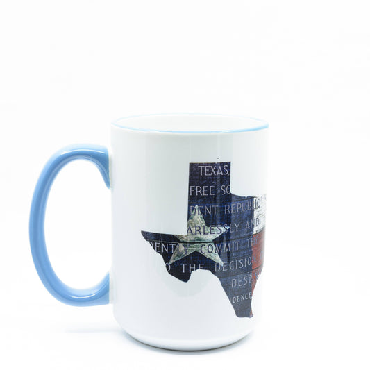 Wimberley Puzzle Company Coffee Mug Texas Independence Ceramic Coffee Mug