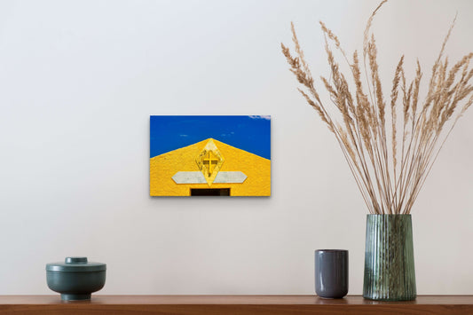 Wimberley Puzzle Company Posters, Prints, & Visual Artwork 10x15" Little Yellow Church in Boquillas, Big Bend National Park, Texas Wooden Art and Postcards