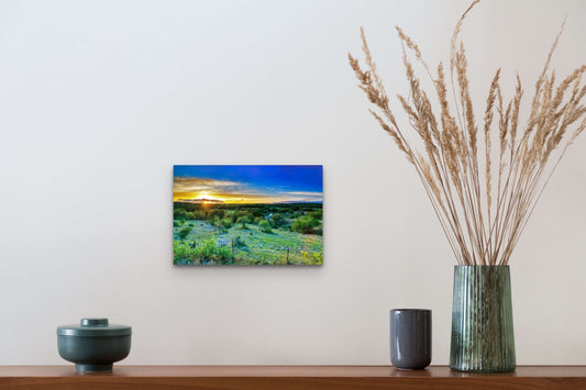 Wimberley Puzzle Company Posters, Prints, & Visual Artwork 10x15" Texas Hill Country Sunset, Texas Wooden Art and Postcards