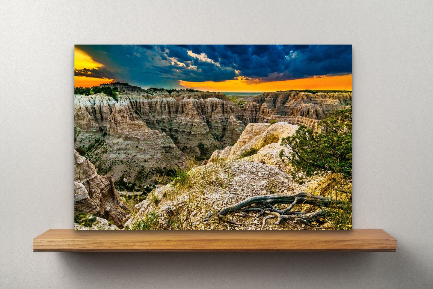 Wimberley Puzzle Company Posters, Prints, & Visual Artwork 16x24" Badlands Sunset, South Dakota, Badlands National Park Wood Art and Postcards