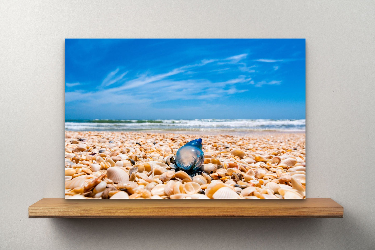Wimberley Puzzle Company Posters, Prints, & Visual Artwork 16x24" Big Shell Beach Man O'War, Texas, Padre Island National Seashore Wood Art and Postcards