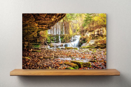 Wimberley Puzzle Company Posters, Prints, & Visual Artwork 16x24" Mirror Lake Waterfall, Wooden Art Prints