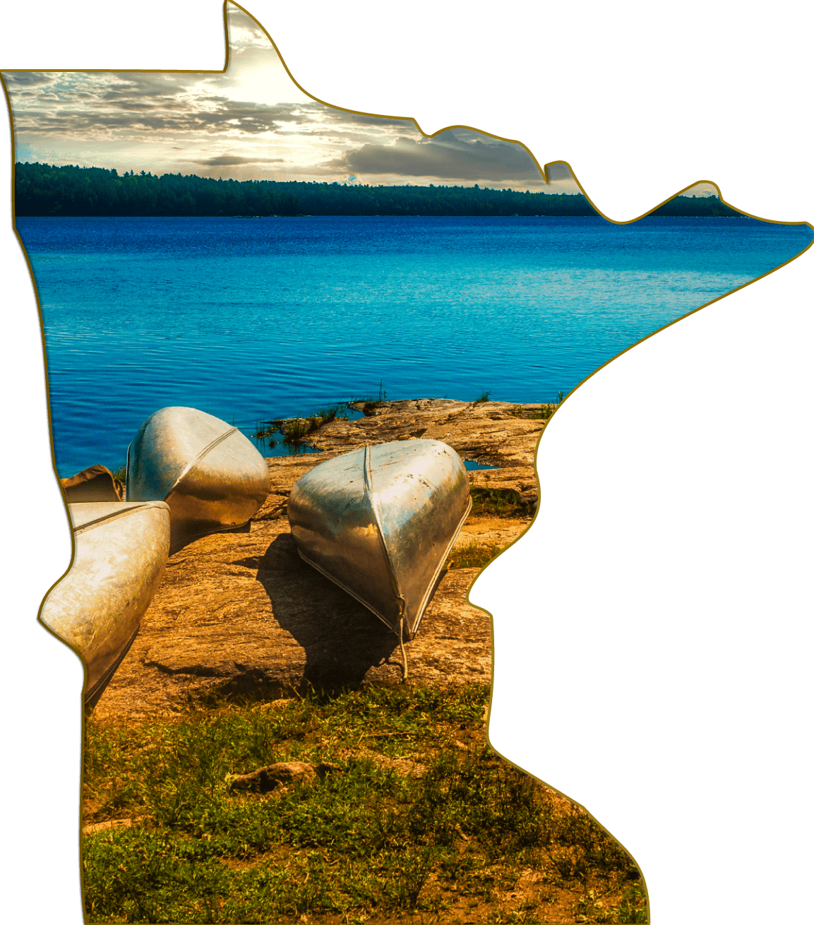 Wimberley Puzzle Company Refrigerator Magnets Boundary Waters Canoe Trip | Minnesota-Shaped Jumbo Fridge Magnet