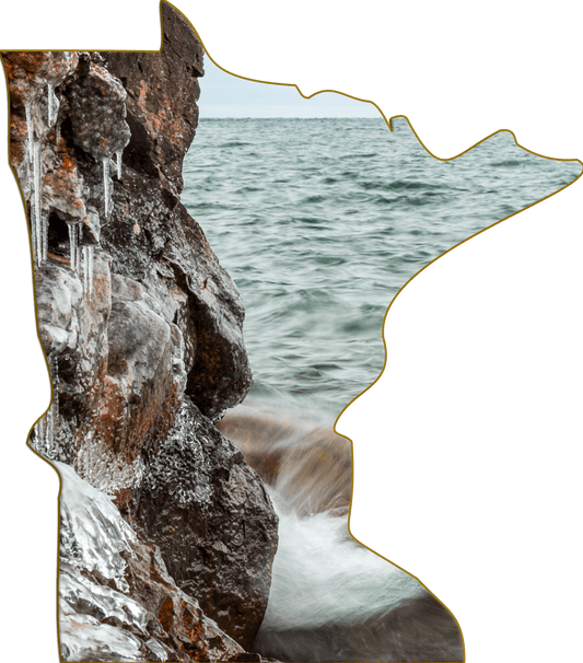 Wimberley Puzzle Company Refrigerator Magnets Lake Superior | Minnesota-Shaped Jumbo Fridge Magnet