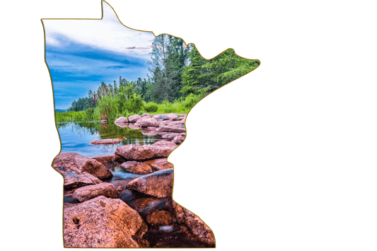 Wimberley Puzzle Company Refrigerator Magnets Mississippi River Headwaters | Minnesota-Shaped Jumbo Fridge Magnet