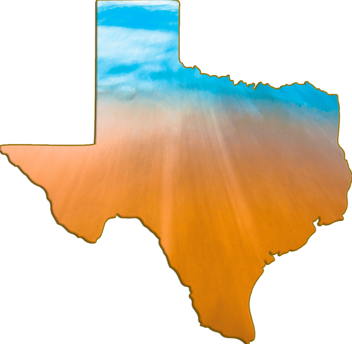Wimberley Puzzle Company Refrigerator Magnets Padre Island National Seashore Abstract Sunset | Texas-Shaped Magnet
