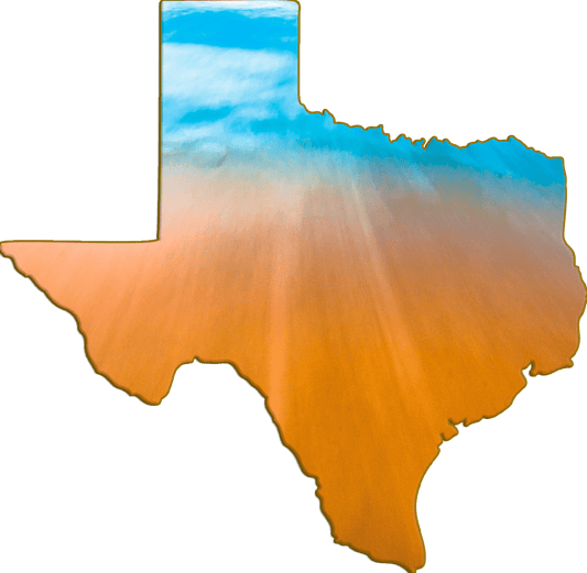 Wimberley Puzzle Company Refrigerator Magnets Padre Island National Seashore Abstract Sunset | Texas-Shaped Magnet