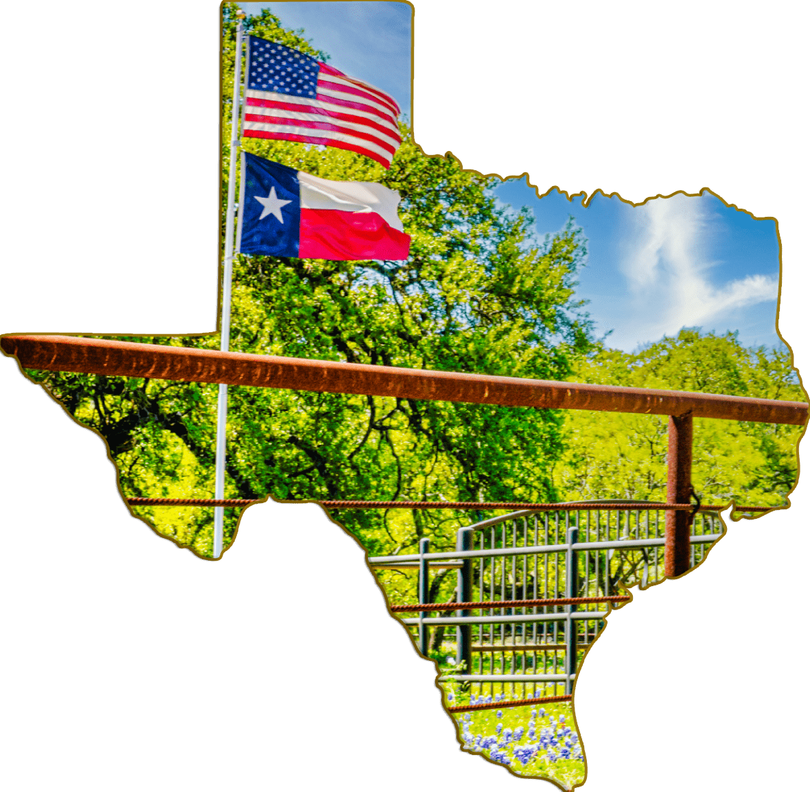 Wimberley Puzzle Company Refrigerator Magnets Texas Roadside Bluebonnets | Texas-Shaped Magnet