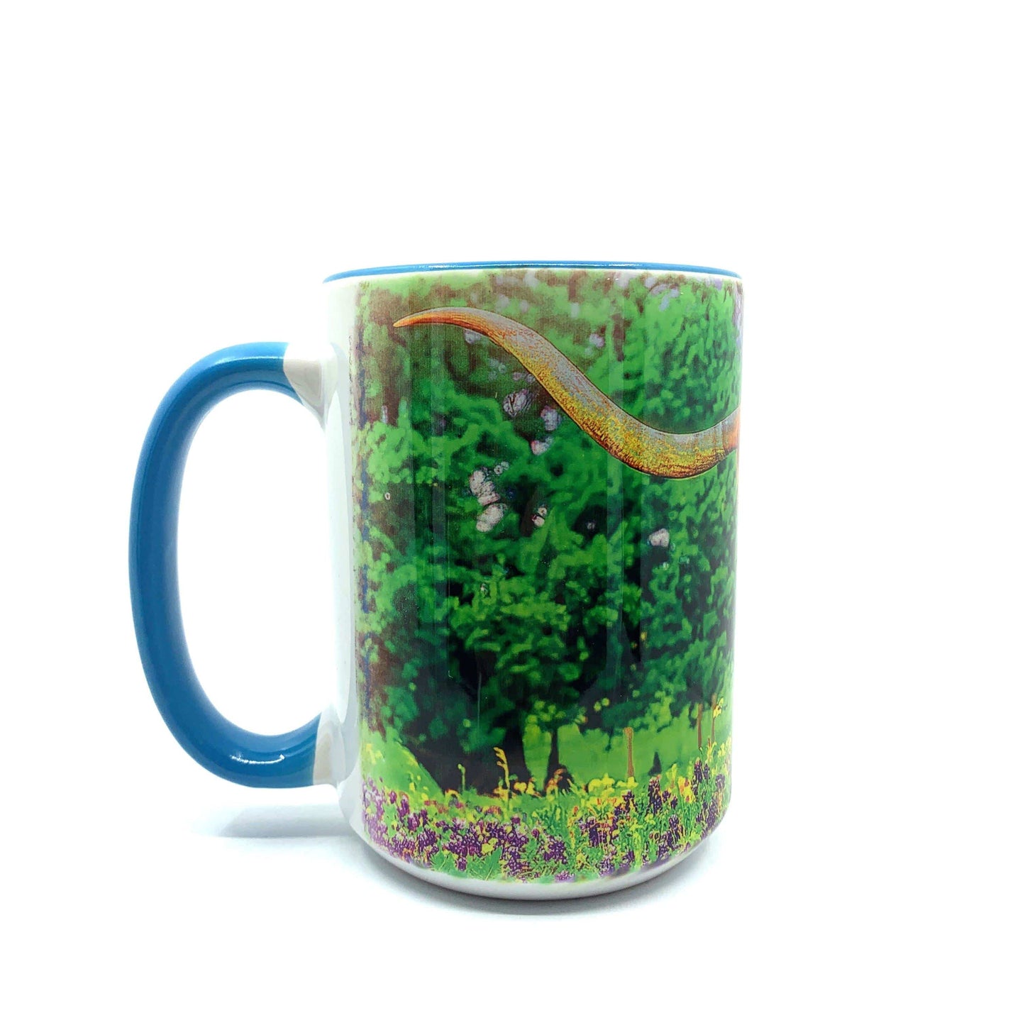 Texas Longhorn & Bluebonnets Coffee Mug | Wimberley Puzzle Company