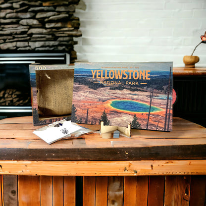 Yellowstone, Grand Prismatic Spring National Park Vintage Poster Puzzle