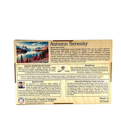 Autumn Serenity: Glacier National Park | National Park Puzzle | 250, 500, 1000 Pieces