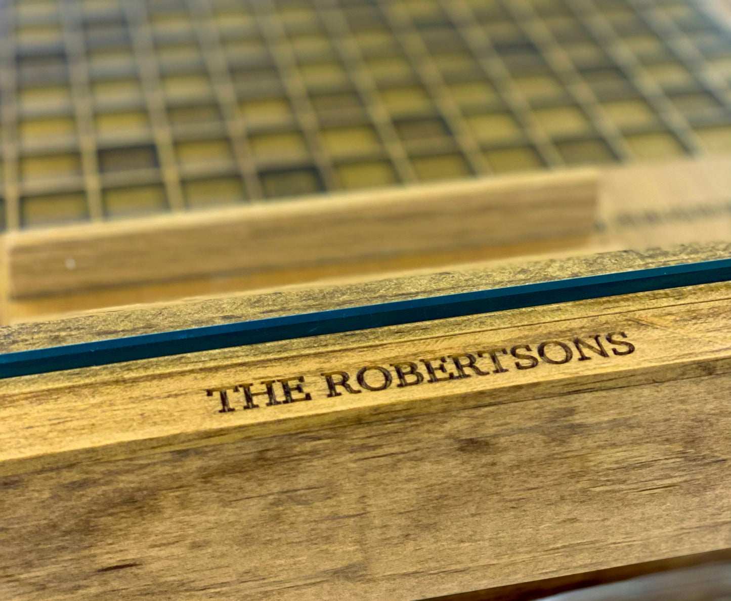 Rustic Scrabble Coffee Table with removable top - letter tiles included