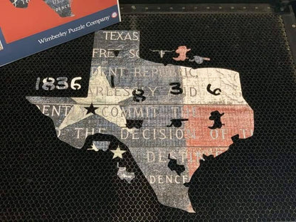 Texas Independence - A Texas Shaped Puzzle | 190 Piece Puzzle | Wimberley Puzzle Company
