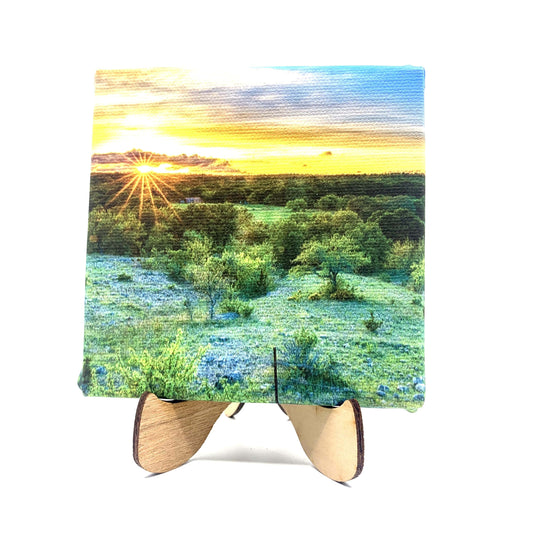 Wimberley Puzzle Company Canvas Print Texas Hill Country Sunset | 4x4" Mini Canvas Art Print