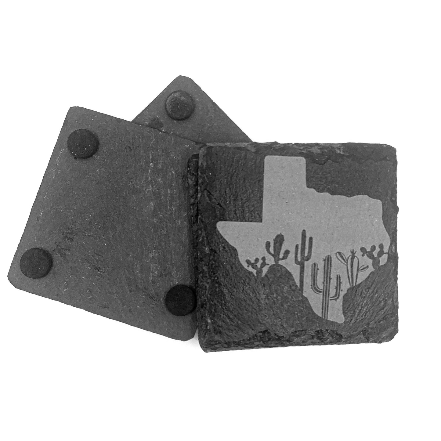 Texas Wildflowers & Cactus Slate Coasters - Set of 4 | Wimberley Puzzle Company