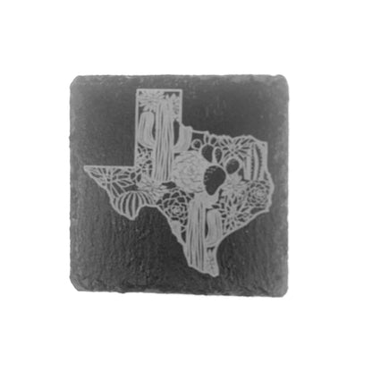 Texas Wildflowers & Cactus Slate Coasters - Set of 4 | Wimberley Puzzle Company