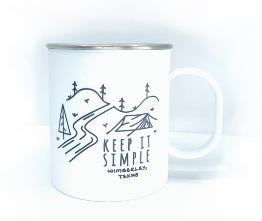Wimberley Puzzle Company Coffee Mug Keep It Simple, Customizable Stainless Steel Camping Mug