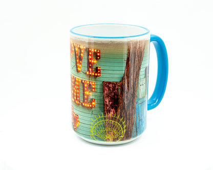Wimberley Puzzle Company Coffee Mug Love Home Texas Mug - 15 oz. Ceramic Coffee Cup