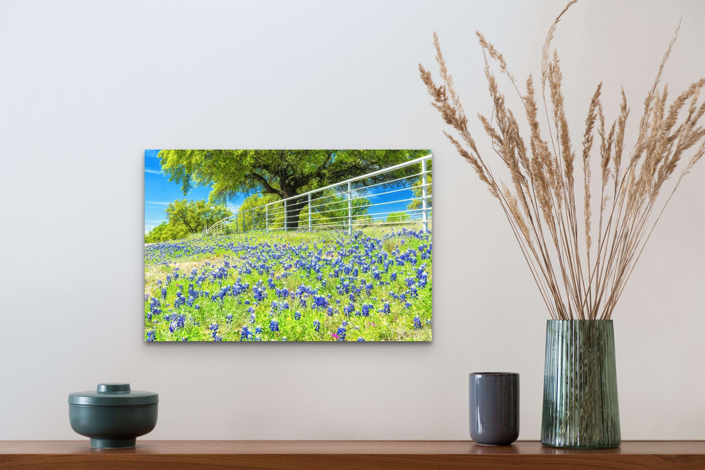 Wimberley Puzzle Company Posters, Prints, & Visual Artwork 16x24" Roadside Bluebonnets, Texas Wildflower Wooden Art and Postcards