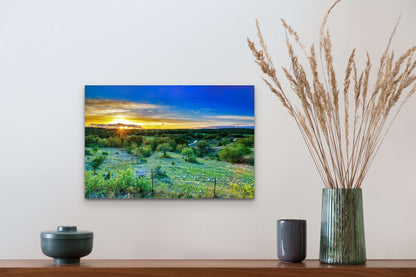 Wimberley Puzzle Company Posters, Prints, & Visual Artwork 16x24" Texas Hill Country Sunset, Texas Wooden Art and Postcards