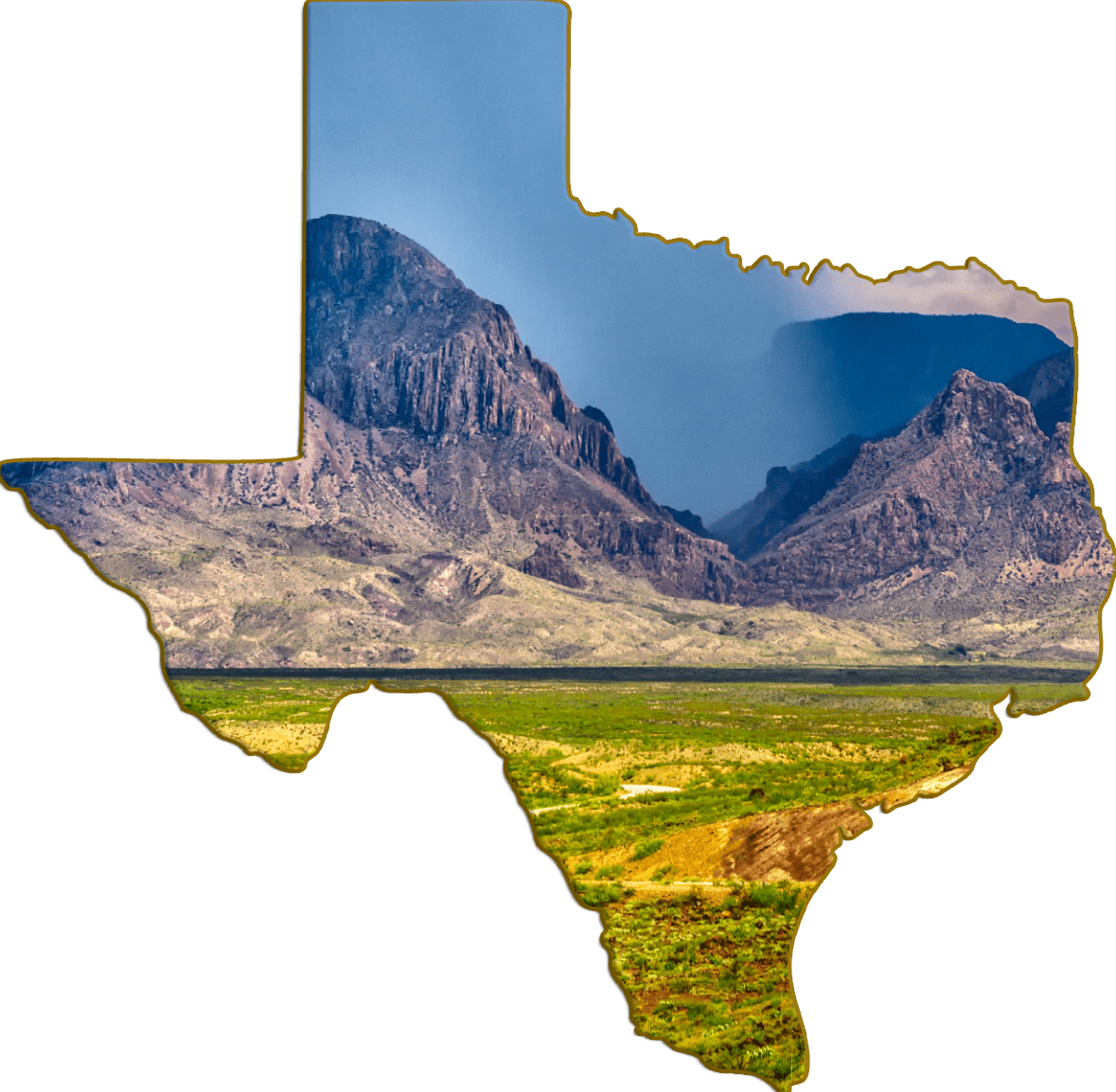 Wimberley Puzzle Company Refrigerator Magnets Big Bend Monsoon | Texas Shaped Magnet