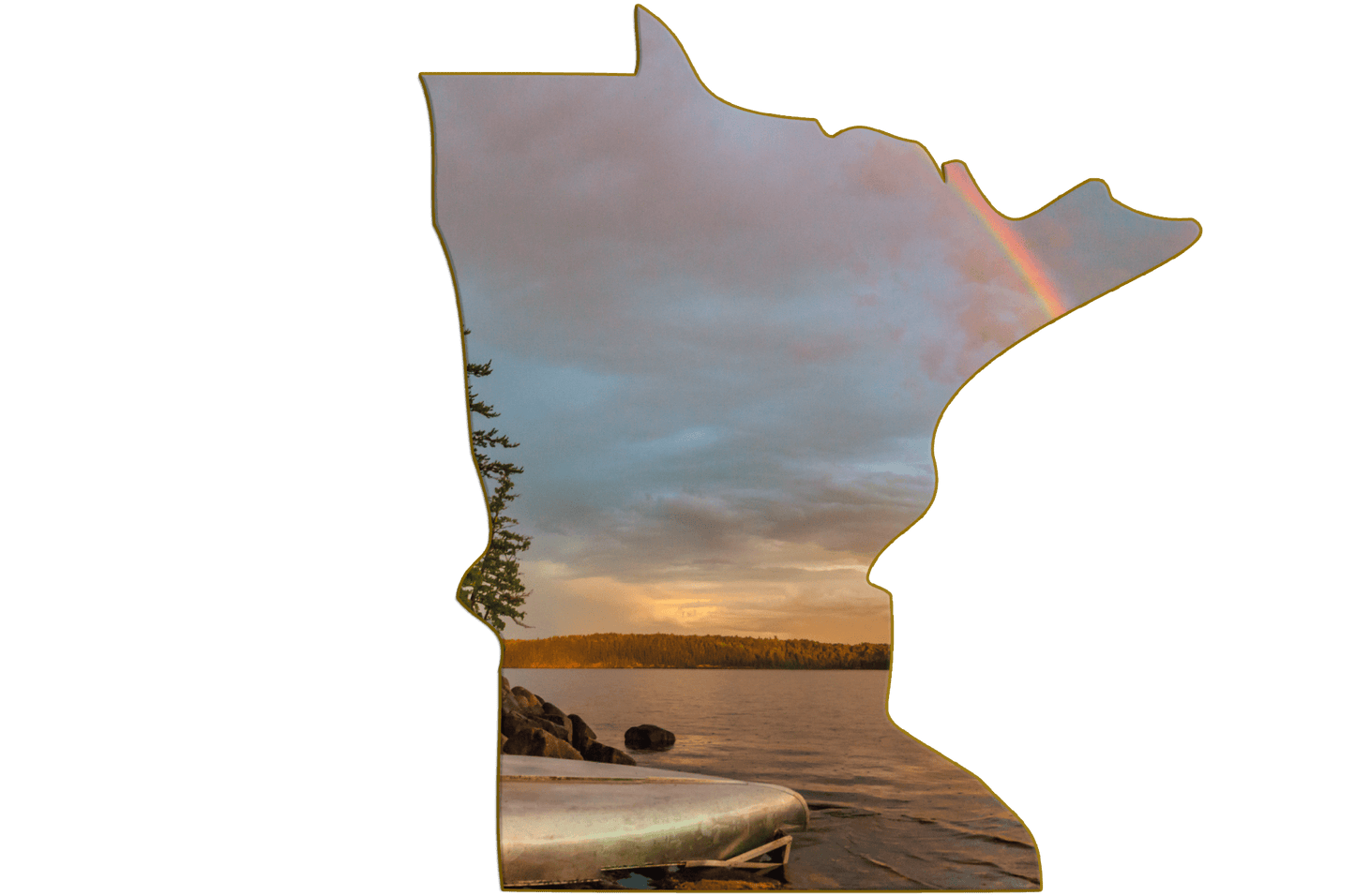 Wimberley Puzzle Company Refrigerator Magnets Boundary Waters, After the Storm | Minnesota-Shaped Jumbo Fridge Magnet