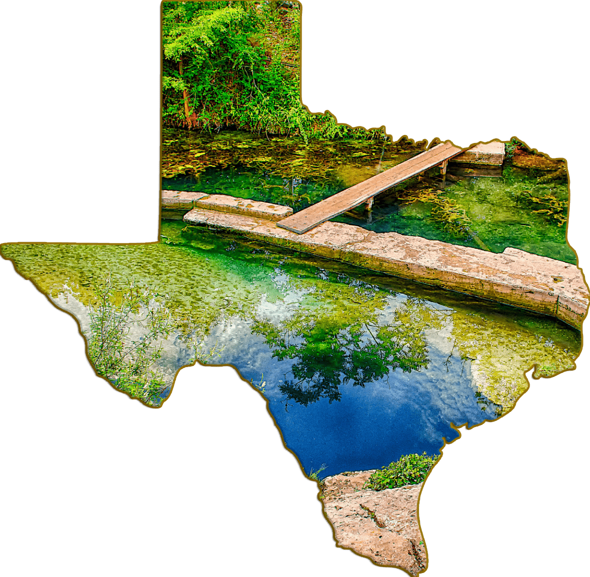 Wimberley Puzzle Company Refrigerator Magnets Jacobs Well | Texas-Shaped Magnet