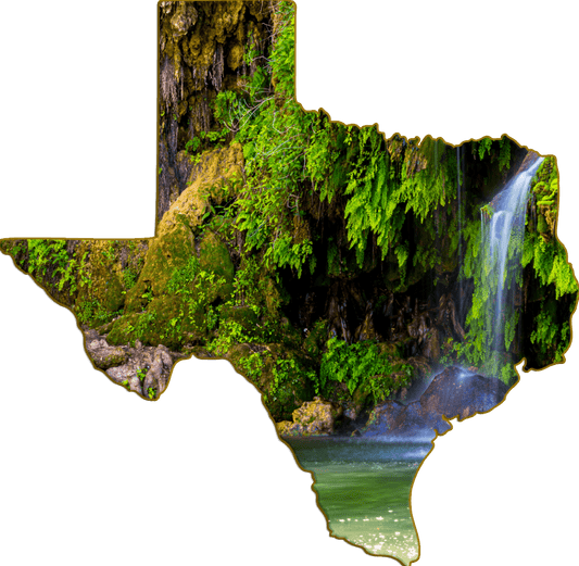 Wimberley Puzzle Company Refrigerator Magnets Krause Springs Waterfall | Texas-Shaped Magnet
