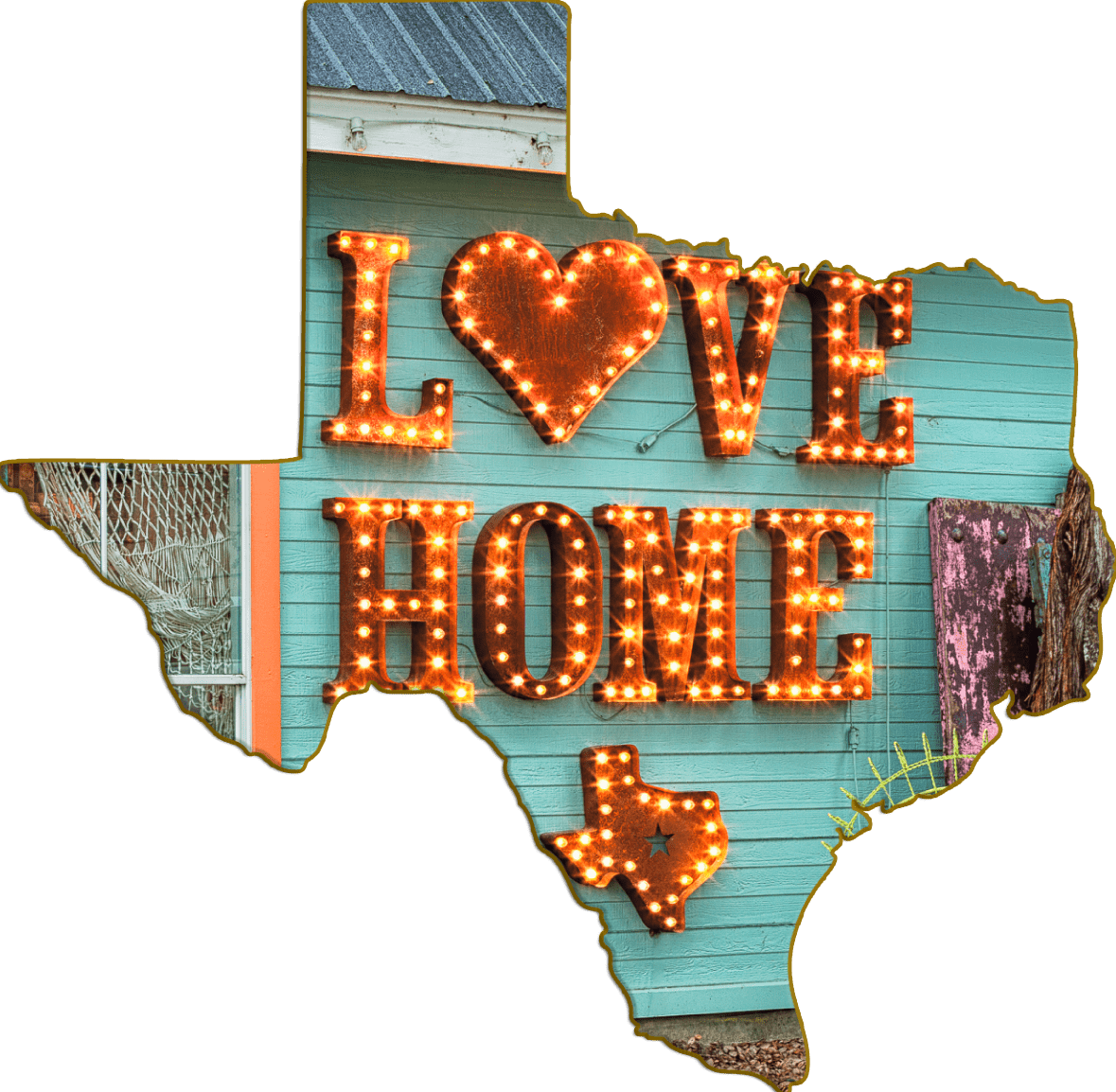Wimberley Puzzle Company Refrigerator Magnets Love Home | Texas-Shaped Magnet