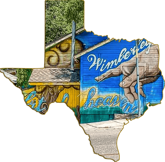 Wimberley Puzzle Company Refrigerator Magnets Wimberley, A Little Bit of Heaven | Texas-Shaped Magnet